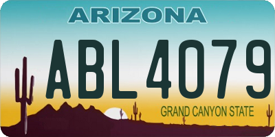 AZ license plate ABL4079
