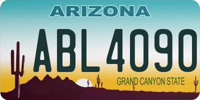 AZ license plate ABL4090