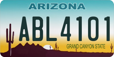 AZ license plate ABL4101