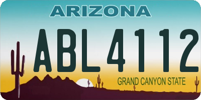 AZ license plate ABL4112