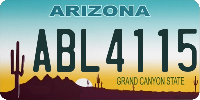 AZ license plate ABL4115