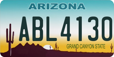 AZ license plate ABL4130