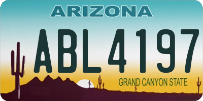 AZ license plate ABL4197