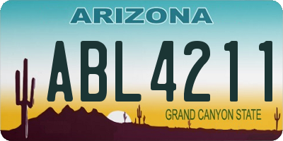 AZ license plate ABL4211