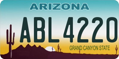 AZ license plate ABL4220