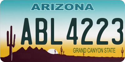 AZ license plate ABL4223
