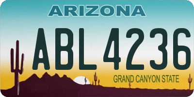 AZ license plate ABL4236