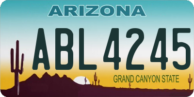 AZ license plate ABL4245