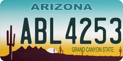 AZ license plate ABL4253