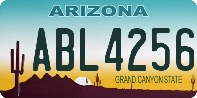 AZ license plate ABL4256