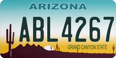 AZ license plate ABL4267