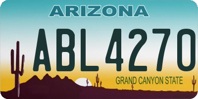 AZ license plate ABL4270