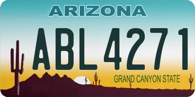 AZ license plate ABL4271