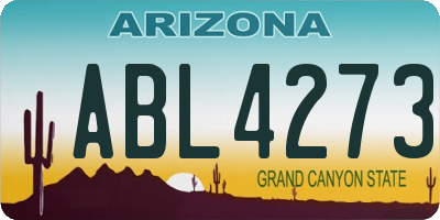 AZ license plate ABL4273