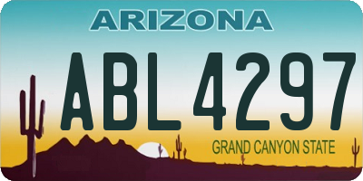 AZ license plate ABL4297