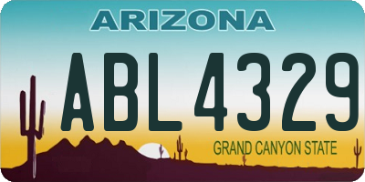 AZ license plate ABL4329