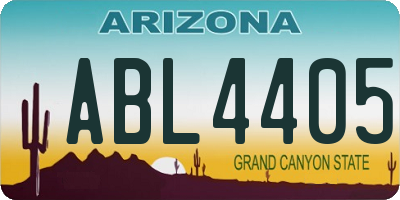 AZ license plate ABL4405