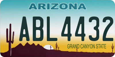AZ license plate ABL4432