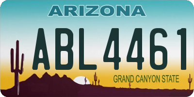 AZ license plate ABL4461