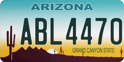 AZ license plate ABL4470