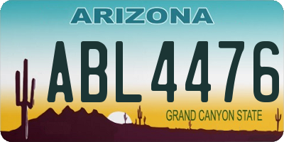 AZ license plate ABL4476