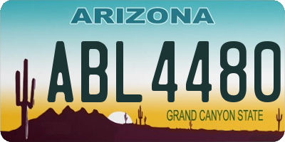 AZ license plate ABL4480