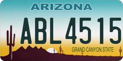 AZ license plate ABL4515