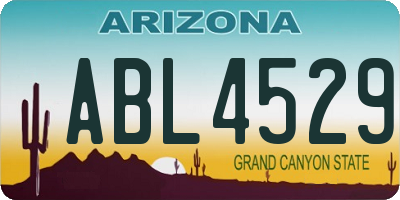 AZ license plate ABL4529