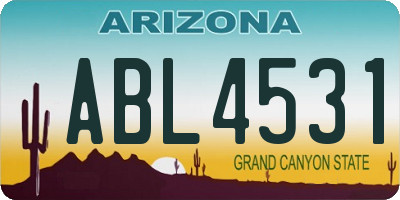 AZ license plate ABL4531