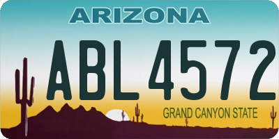 AZ license plate ABL4572