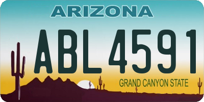 AZ license plate ABL4591