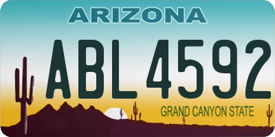 AZ license plate ABL4592