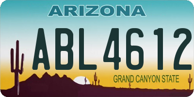 AZ license plate ABL4612