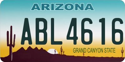 AZ license plate ABL4616
