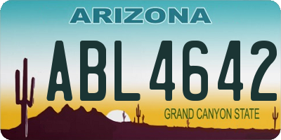 AZ license plate ABL4642