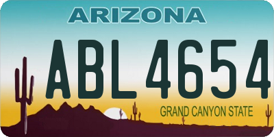 AZ license plate ABL4654