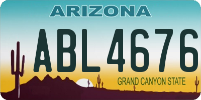 AZ license plate ABL4676