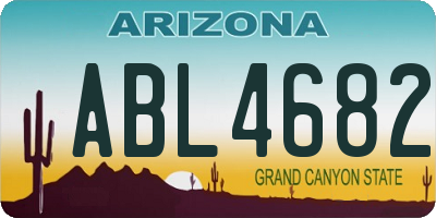 AZ license plate ABL4682