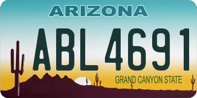AZ license plate ABL4691