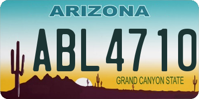 AZ license plate ABL4710