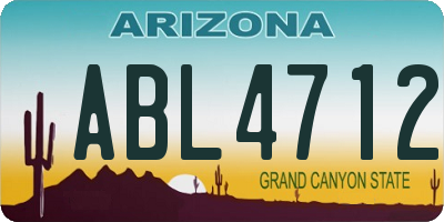 AZ license plate ABL4712