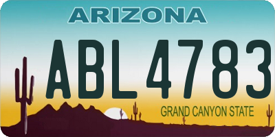 AZ license plate ABL4783