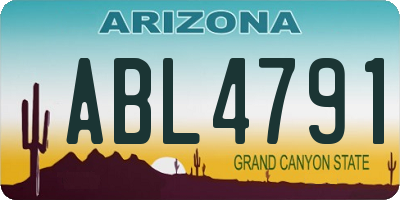 AZ license plate ABL4791