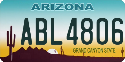 AZ license plate ABL4806