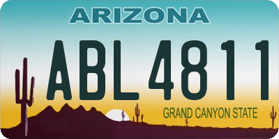 AZ license plate ABL4811