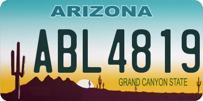 AZ license plate ABL4819