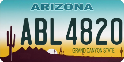 AZ license plate ABL4820