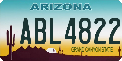 AZ license plate ABL4822