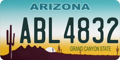 AZ license plate ABL4832