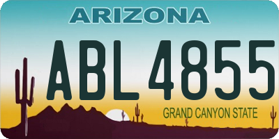 AZ license plate ABL4855